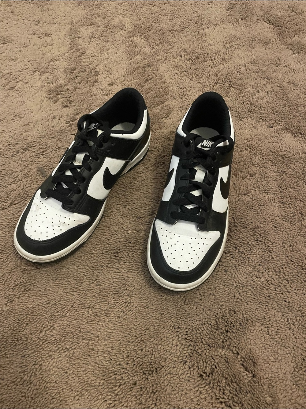 Kids Nike Dunk Low Sneaker - Black and White
